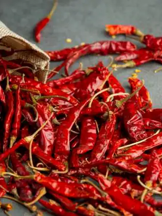 Dried red chillies